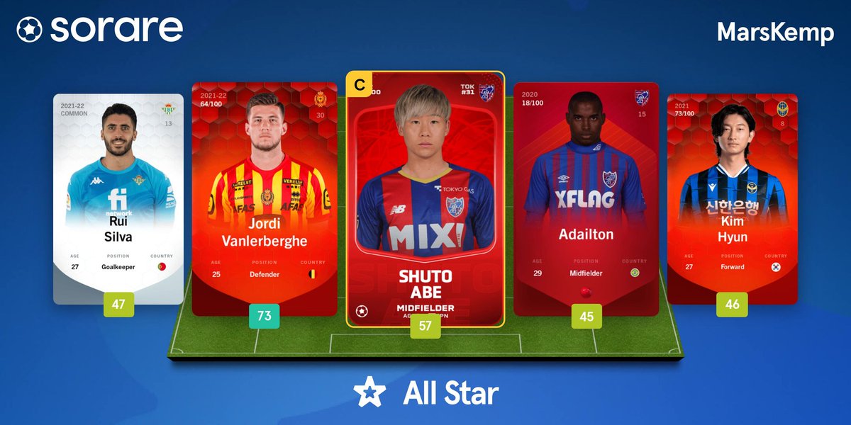 mars_kemp's tweet photo. My first ever Rare entry and managed to hit the treshold of 0.02 Eth. Great start ⚽️ #Sorare https://t.co/saqIEUIjdp