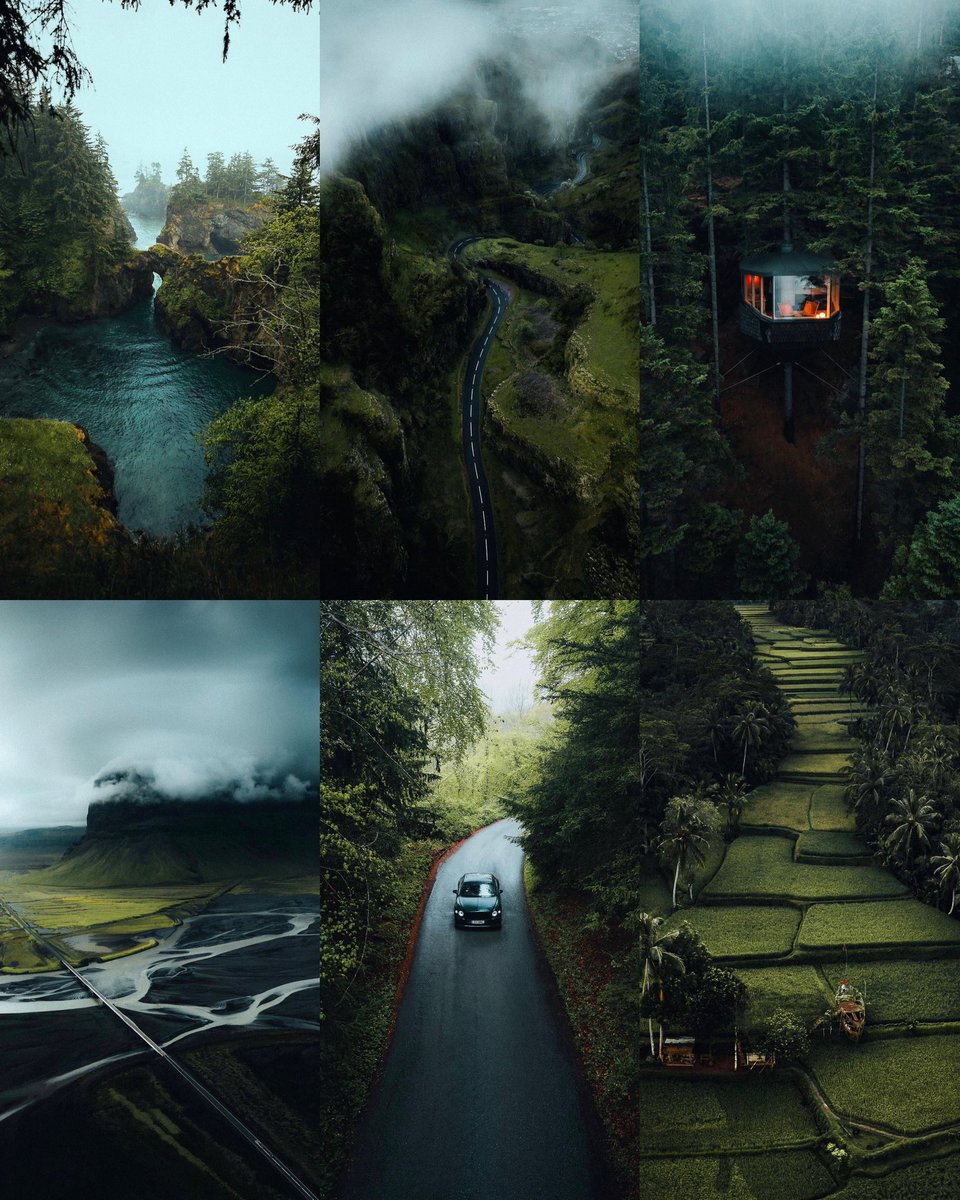 A lil collection of green drone photos 🌿