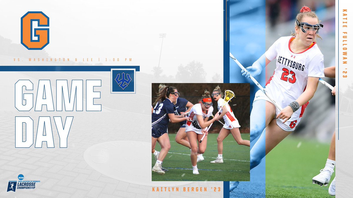 gburgbullets's tweet photo. 🔶GAME DAY🔷
NCAA #D3lax Quarterfinal
🥍 @GburgWlax 🆚 @WLUGenerals
📍 Gettysburg, PA
⏰ 1️⃣:0️⃣0️⃣
🖥 https://t.co/9FcMNlmZm5
📊 https://t.co/qvkgq1nx2S
#GoBullets #CentConf #Bulletswlax #CCWLAX #BringIT https://t.co/707kzsN7vf
