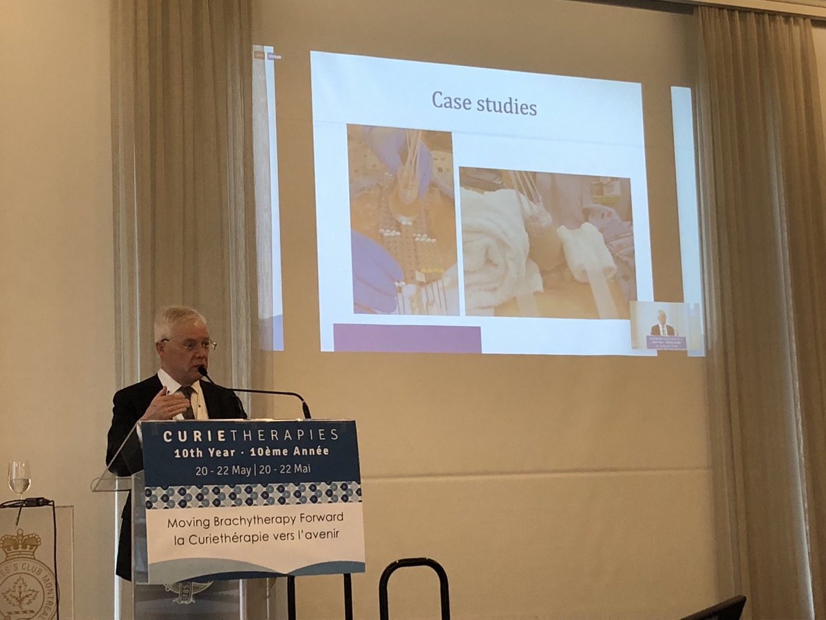 The third day started with Dr Phillip Develin talkin about skin brachytherapy. #curietherapies2022