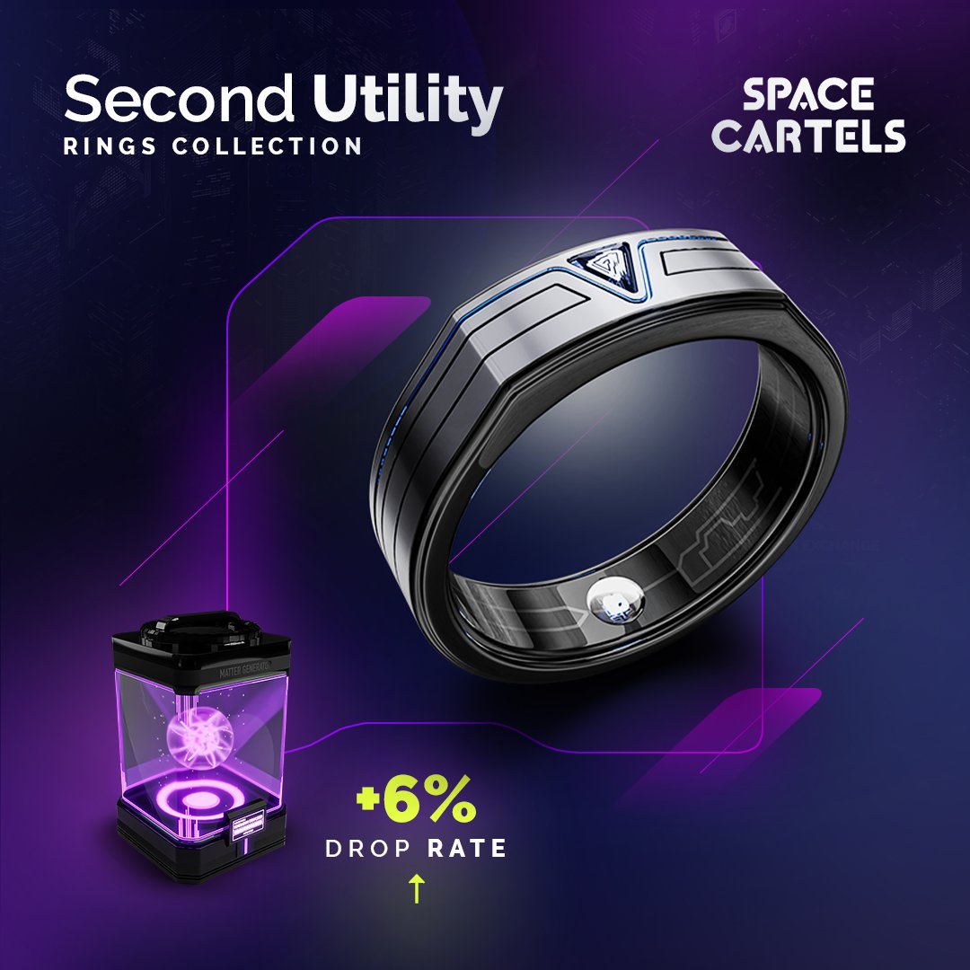 SpaceCartels's tweet photo. 🚀Having this Rare Ring equipped, you increase the Generator drop rate by 6%!

Thus, each Mystery Box will be much more valuable for you.

💰Remember that each Generator is worth $300!

#NFT #P2E #BSC https://t.co/KuKIZLQk5n
