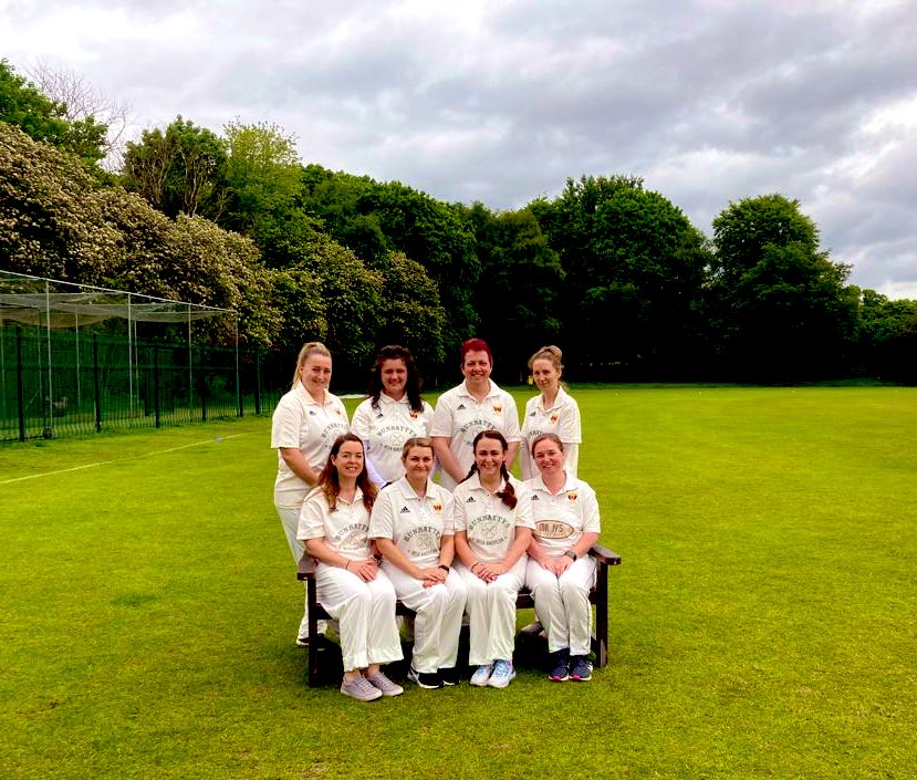 MaghullCCWomen's tweet photo. Our first @MaghullCC hardball game picture. So proud of these ladies! Outside of our comfort zones for most, some brilliant wickets from Becky, and bowling @JennieMc4 these girls very definitely can!! 🏏🥰 https://t.co/JeJRU2OrqO