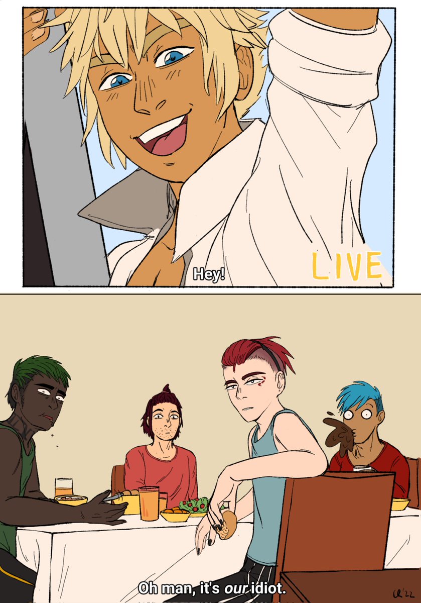 sailorb00's tweet photo. they can't even have a nice breakfast together as a team... 🥲 #teamsssnn #RWBY #RWBYfanart https://t.co/70whOxzsci