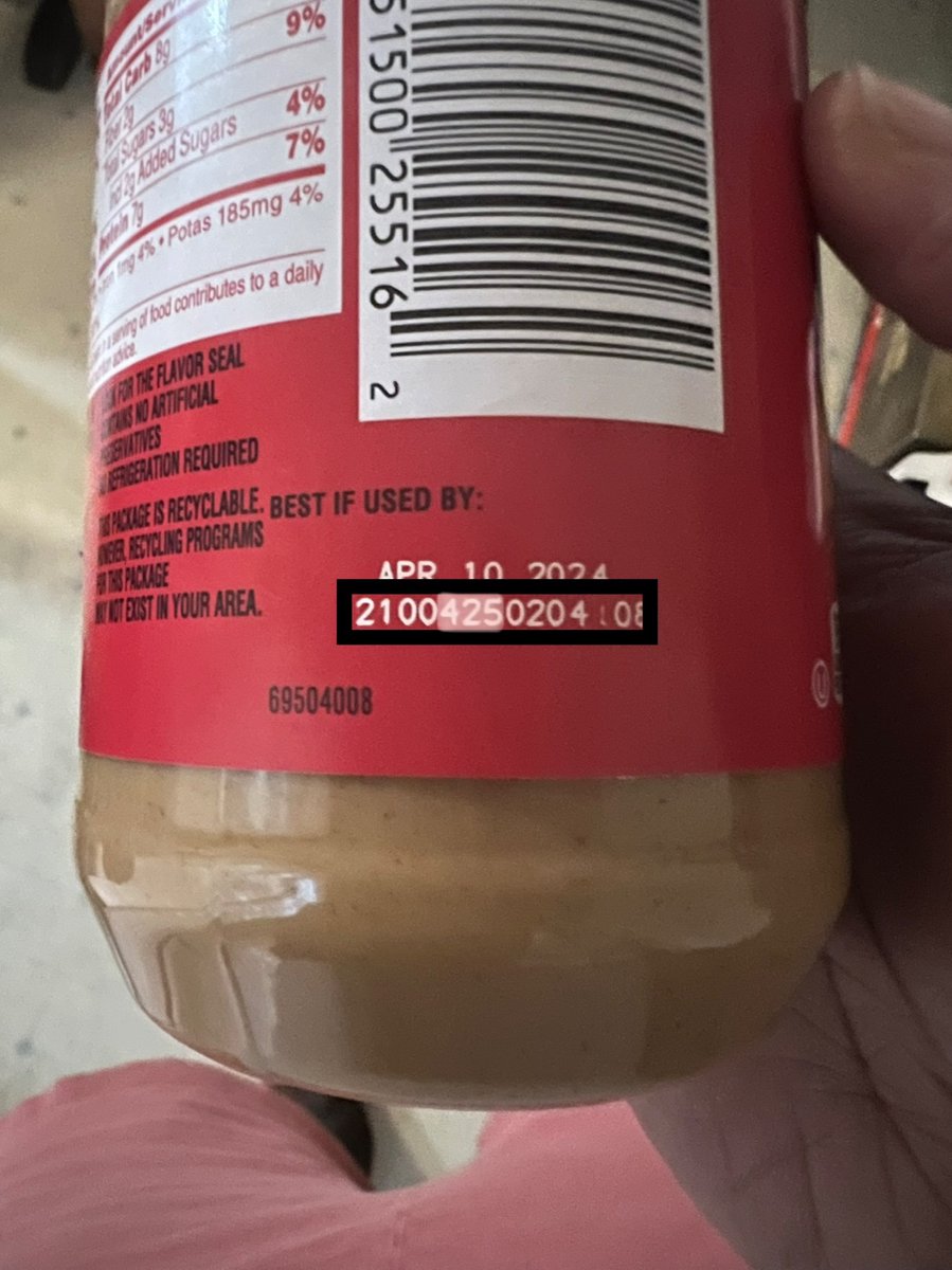 MsTPank07's tweet photo. @margoz_1949 @TheRealMrMarble @myfox8 @Jif Yours should be fine. The news reported the code is “425”. Here’s a pic of mine 🙄😑 https://t.co/rZKsAGA7sG