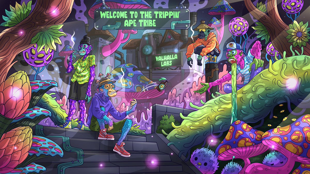 SylasWeb3's tweet photo. Welcome to The Trippin' Ape Tribe 🍄

Fan art done by me for @trippinapes https://t.co/wPuq4rKrVN