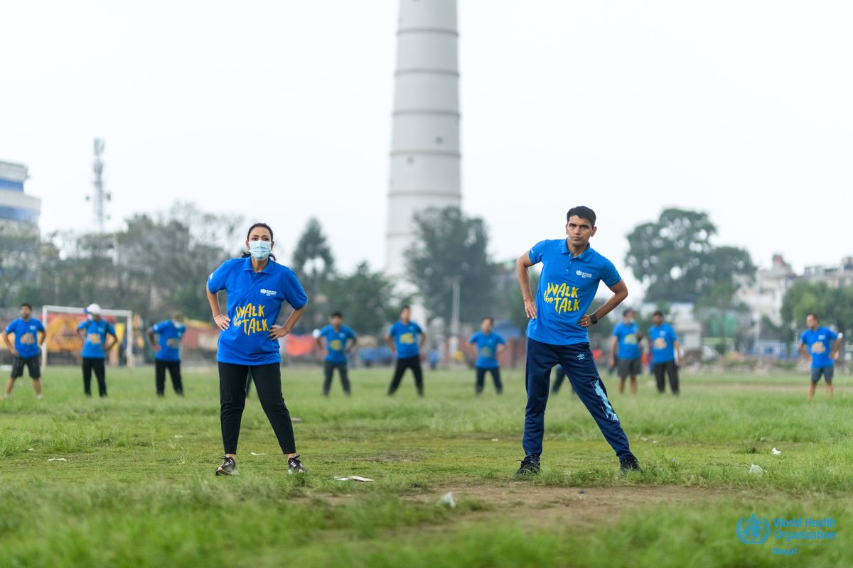 WHONepal's tweet photo. Walk 🚶 Jog 🏃 Run 🏃‍♀️ Cycle 🚴

Regular #PhysicalActivity is one of the best tools we have to #BeatNCDs. Even if today's #WalkTheTalk is over, you can still be active; enjoy its physical, mental &amp; social benefits. 

Learn more about #WalkTheTalk 🔗 https://t.co/fwoJDgjqb5

#Nepal https://t.co/R5GjJgCMY1