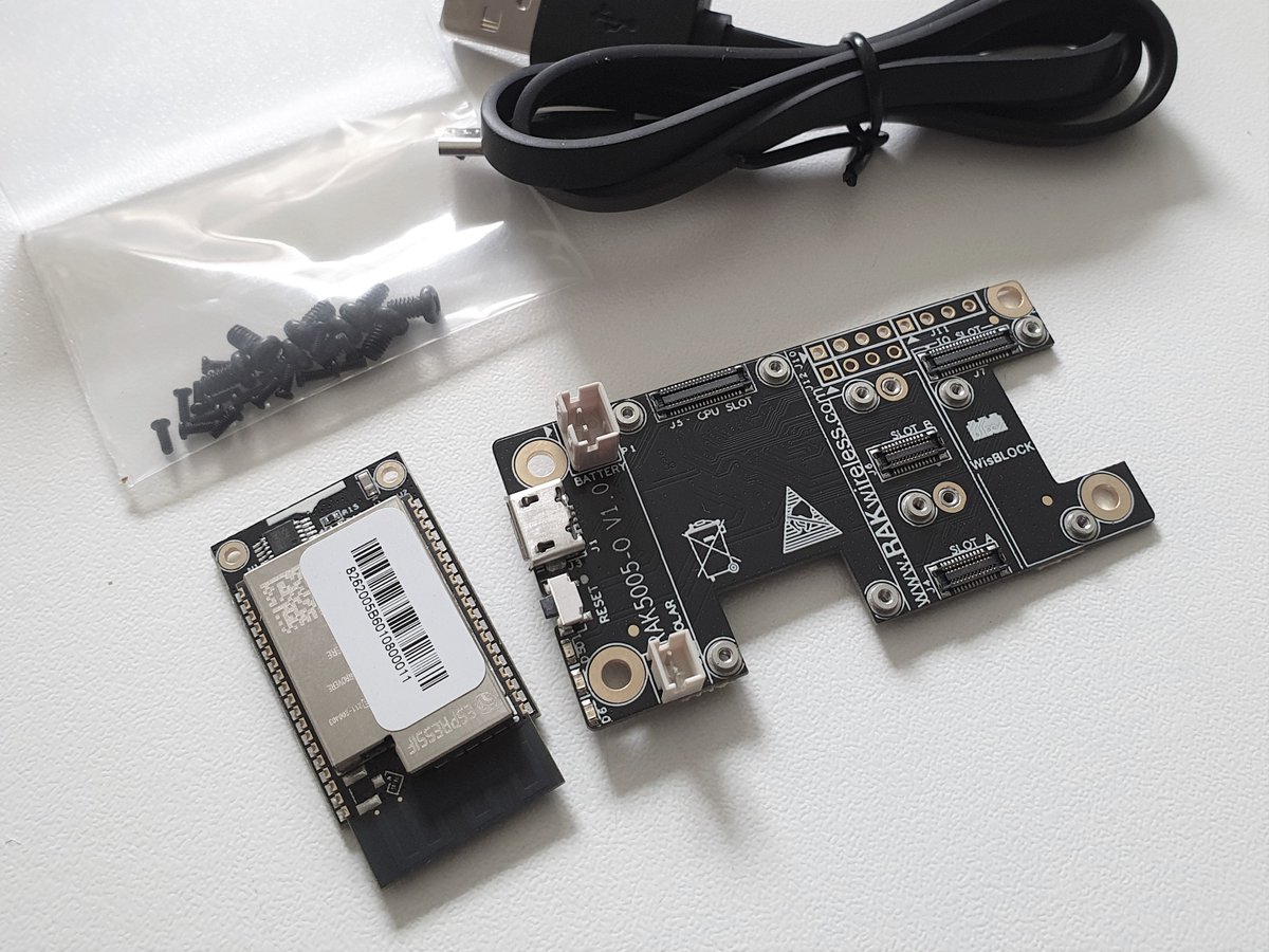 RAKwireless's tweet photo. We love giveaways as much as our #RAKstars do! Join and win a giveaway like @boyannedkov who received a #WisBlock BaseBoard and WisBlock WiFi Module. We can’t wait to see what #IoT projects come from these plug-and-play hardware!
 
Get yours here: 🔽
https://t.co/e1TaQRlCmg https://t.co/WR8TsfnmBD