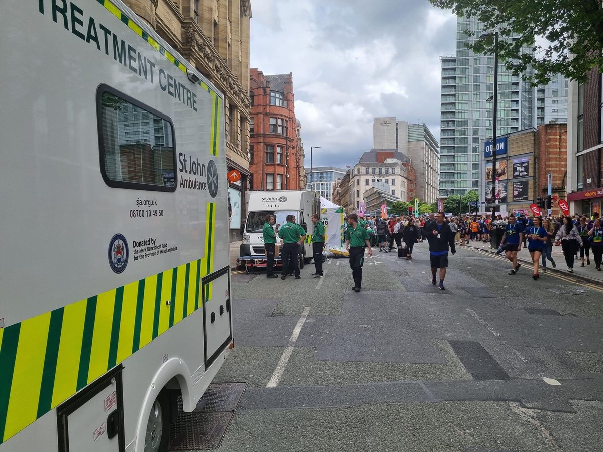#ADayInTheLifeOfEPD Not long left at #GreatManchesterRun2022 - our #StJohnPeople have had a steady day with the vast majority of participants seen returned to the event!