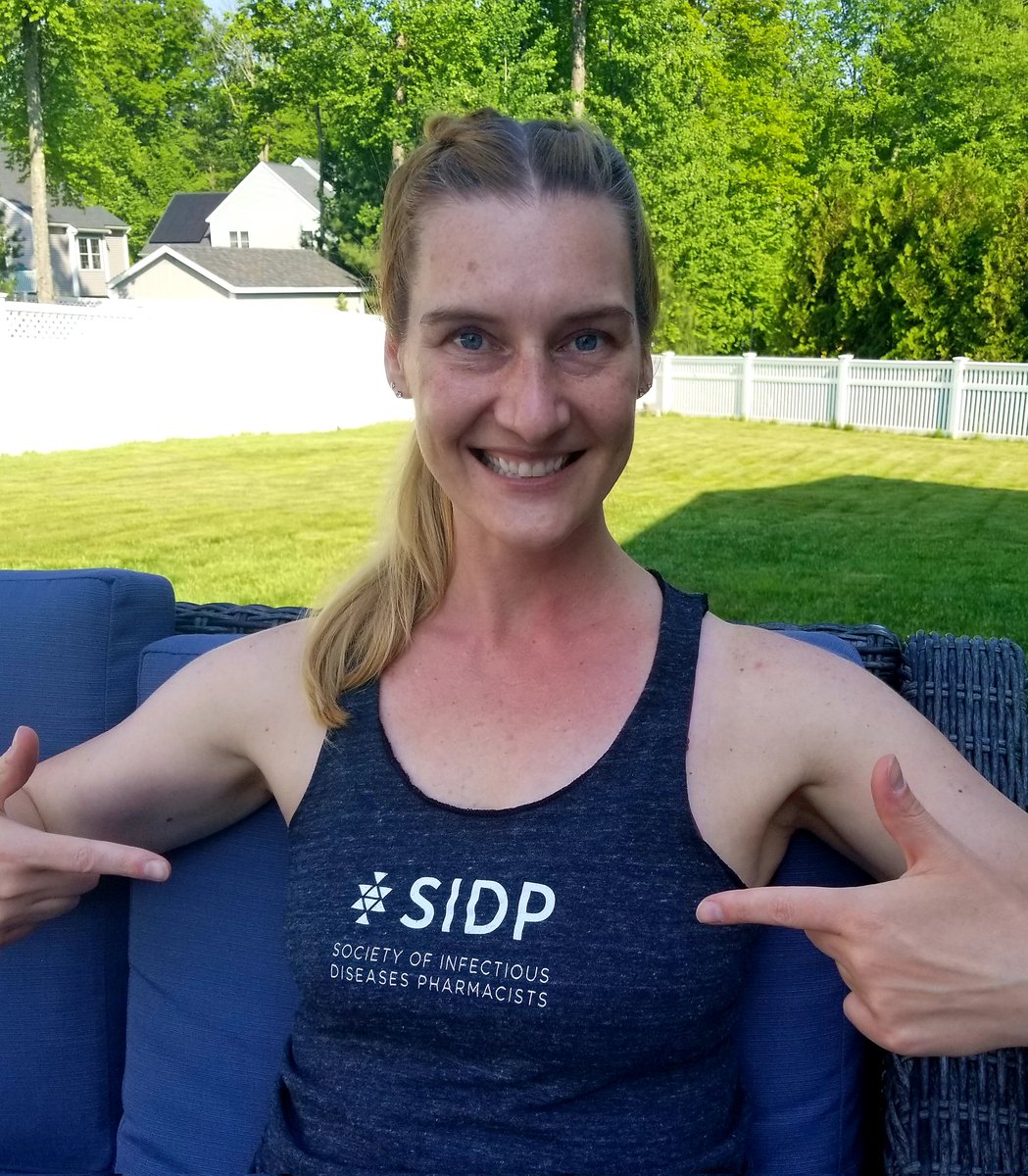 Serendipitously wore this tank this morning before I realized it is #IDPharmacistsDay.  

Photo taken outside bc that's where I do my ID - outside the hospital!  #OPAT helps patients continue their IV abx (sometimes PO!) safely at home.