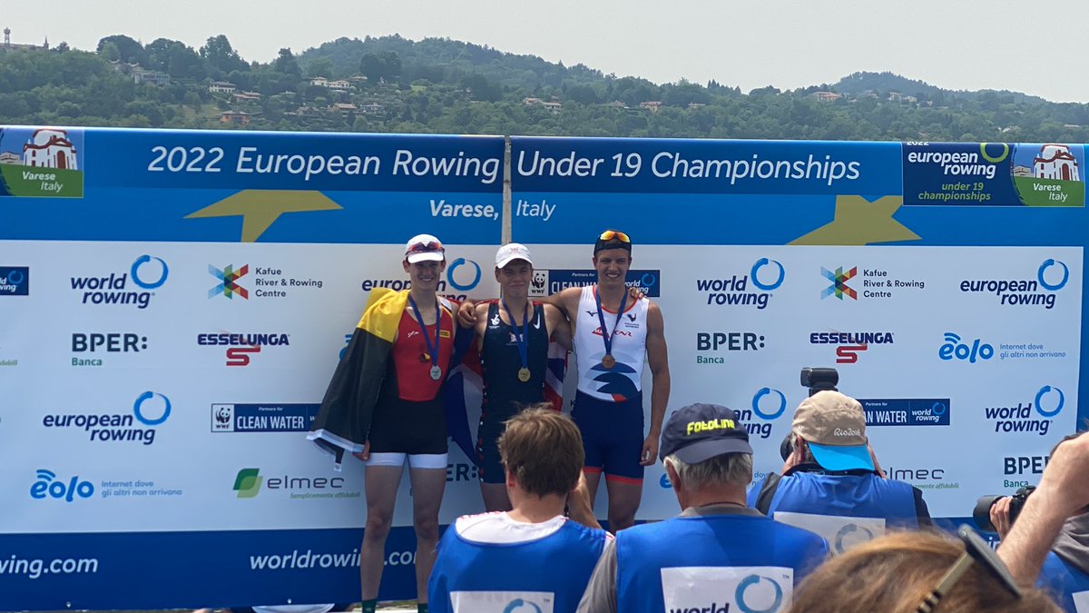 WBSBC's tweet photo. European Champion U19 M1x - Marcus Chute - outstanding racing! https://t.co/vopCWnoUdS