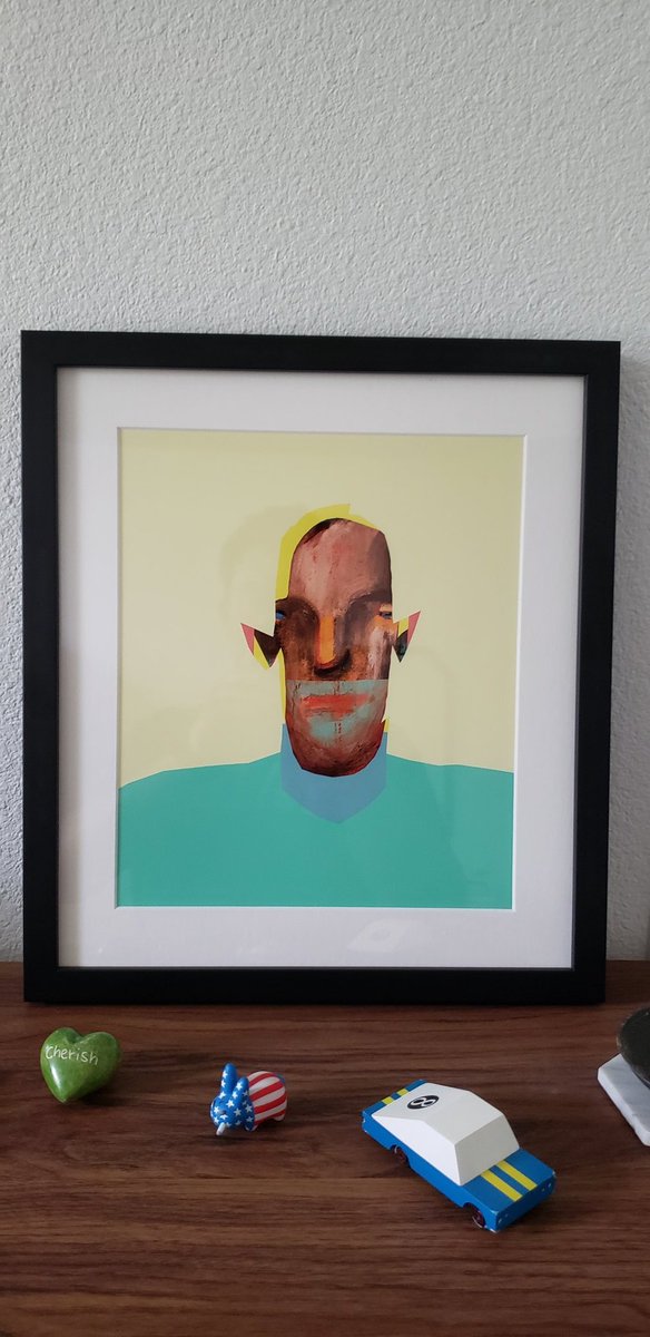 buccimirko's tweet photo. Head #88 by @4pet6 printed and framed by @levelframes (beautifully hand made). It looks great 💗 https://t.co/7T6pBwoyBp