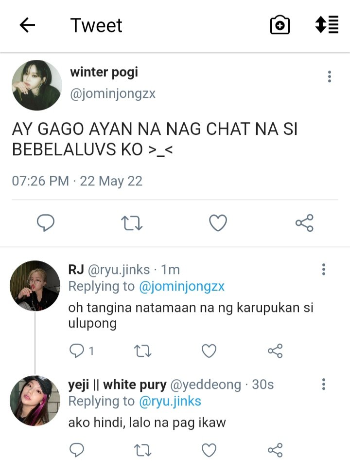 ays_jy's tweet photo. A winrina five tweet au (with ryeji) https://t.co/b93Jqi3xoO