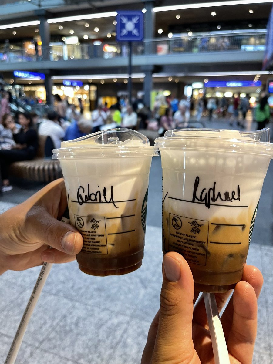 RaphaelRuck's tweet photo. @StarbucksSwiss sweet even though we asked for „nöd süess“ 😉 @GabKappeler #icedcappucino https://t.co/1ZH4ulMssR