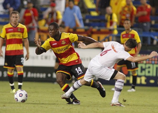 #OnThisDay in 2012 – <a href="/FTLStrikers/">Fort Lauderdale Strikers FC</a> won its inaugural #USOpenCup encounter as it defeated visiting #FresnoFuego, 7:2, in tournament’s 2nd round play, before, 1,250 fans, at Lockhart Stadium.  <a href="/Alyberto9/">Aly Alberto Hassan</a> notched a hat-trick (3 goals) for the hosts.