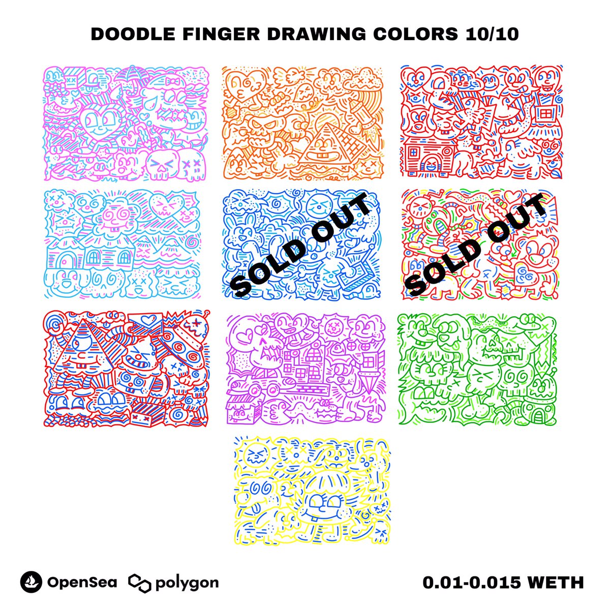Doodle Finger Drawing Colors. 
My Doodle Artwork Were Sketched By My Finger Every Single Pieces. And Now, I’m Trying To Create New Collection Available on Polygon! Price from ETH (MATIC) 0.015 WETH

opensea.io/collection/doo…

#NFTCommunity #NFTCollector #Doodle