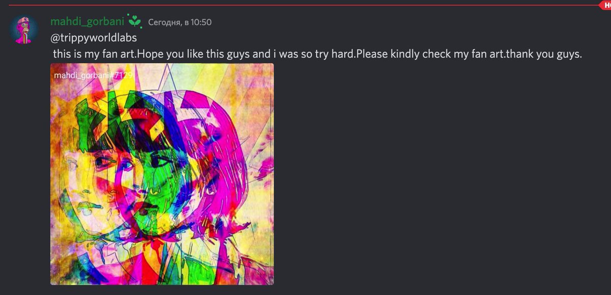 ValeraVoinkov's tweet photo. WOW really good work by mahdi_gorbani🔥🔥🔥
LOOK @trippyworldlabs @MeezanJahagird5 
Join Trippy discord community - https://t.co/kfI41niths
My ds - djam0iM3#1812
#nft #NFTCommunity #NFTartists #NFTArts https://t.co/6majhln0h7