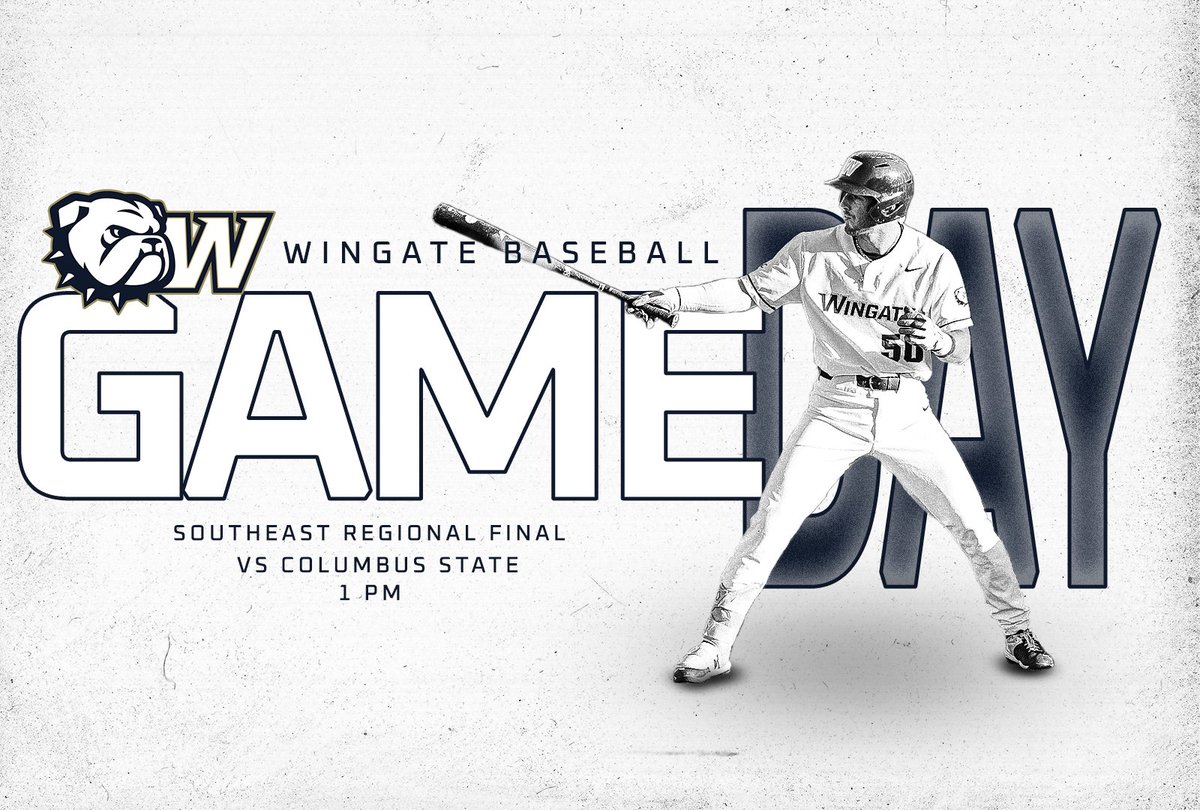 WU_Bulldogs's tweet photo. GAMEDAY for @WingateBaseball ⚾️!!

🆚 @CSUCougars 
📍 Wingate, NC
⏰ 1 PM (NCAA Regionals)
📽️ https://t.co/NVXdylo9ZC
📊 https://t.co/xggqOAhnb3
📰 https://t.co/f82RcomisU

#OneDog #WUBSB https://t.co/CUSUKXNTqH