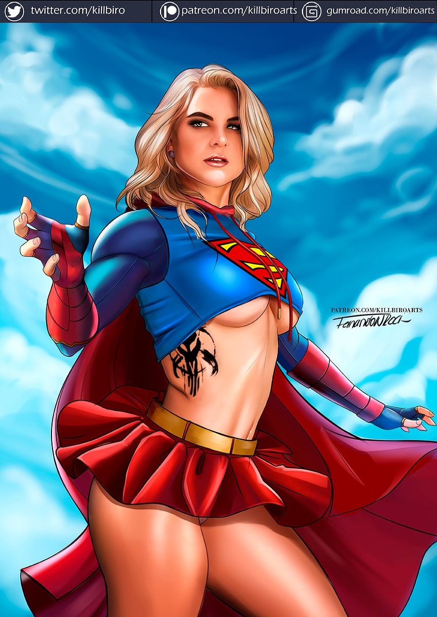 KILLBIRO ARTS ב-X: SUPERGIRL themotleymonroe #digitalart #Patreon #art  #fanart #pinup #female #illustration #Supergirl t.coeEBMn7YH72  t.coItxUQLxziS  X