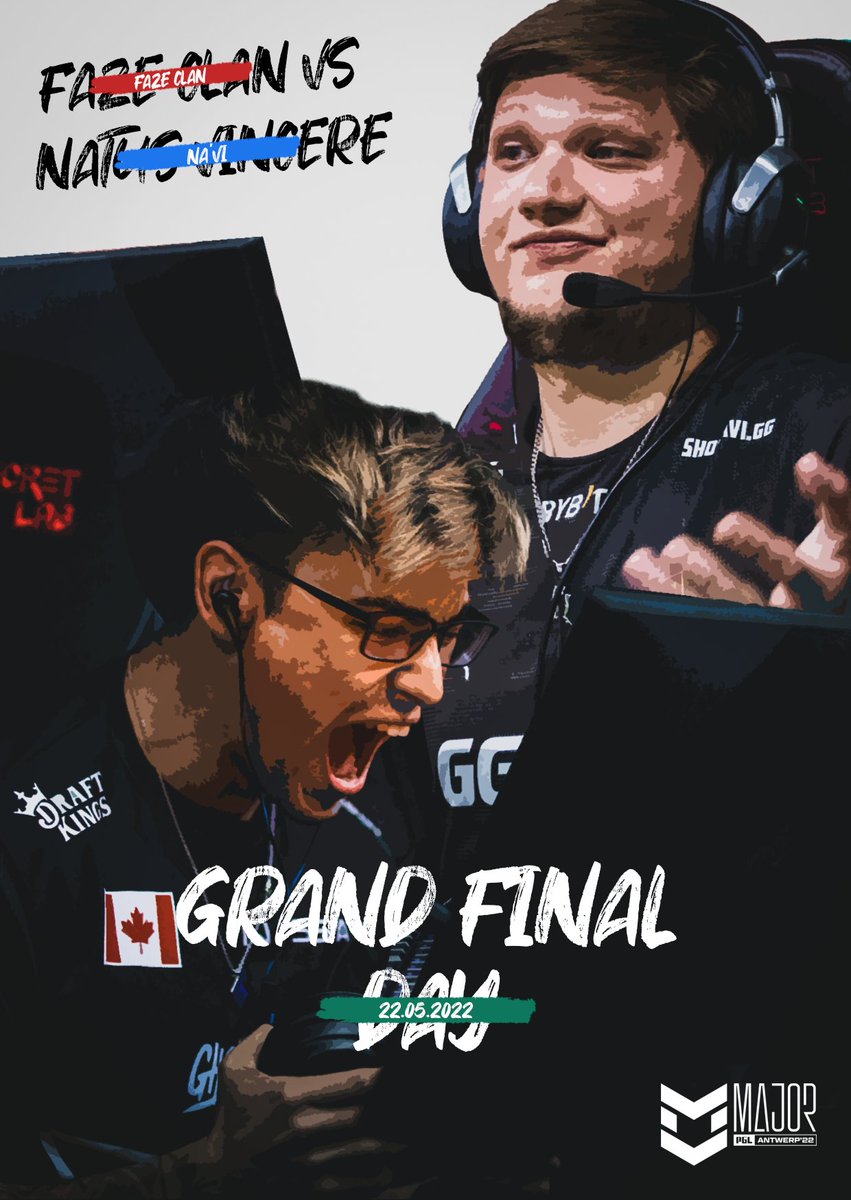 robertflngd's tweet image. Major Grand Final Day!
I really like how this one turned out, might continue to do posters in the future.
Feedback is highly appreciated.
.
.
.
#CounterStrike #csgomajor #navination #FaZeUp