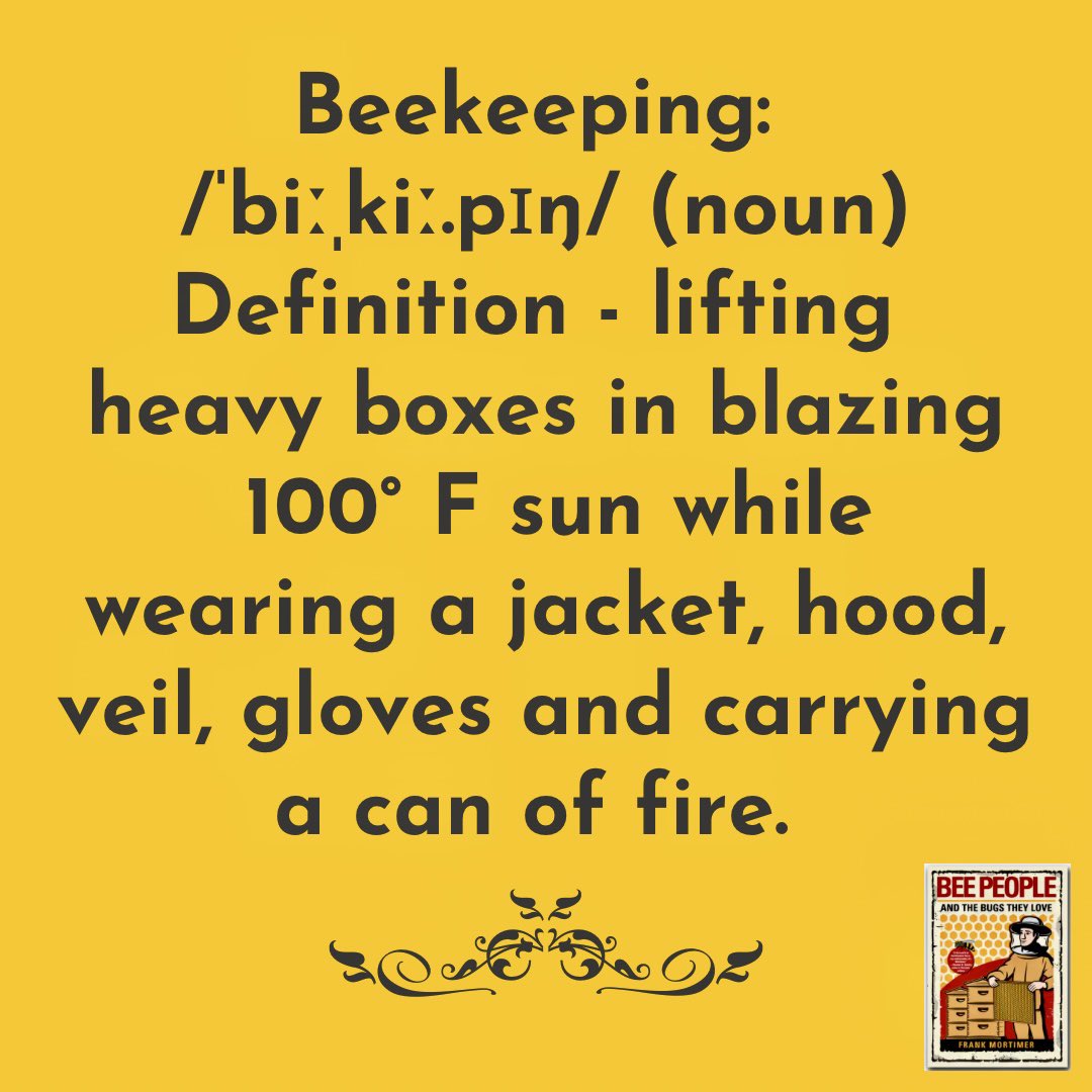 franksbees's tweet photo. #truth

#BeePeopleTheBook 
#beekeeping #beekeeper #honeybees #beekeeperslife #bees #beelove #honey https://t.co/dooteRZ9X9