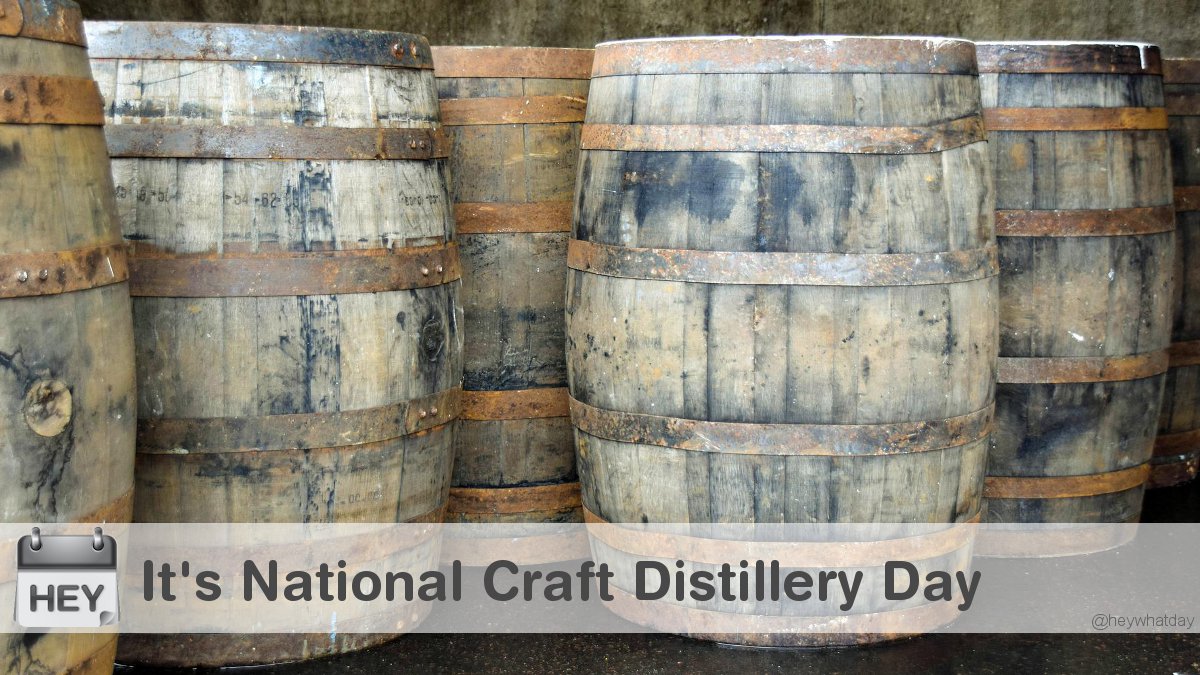 HeyWhatDay's tweet photo. It's National Craft Distillery Day! 
#NationalCraftDistilleryDay #CraftDistilleryDay #Barrels https://t.co/XYNr0JxJ6F