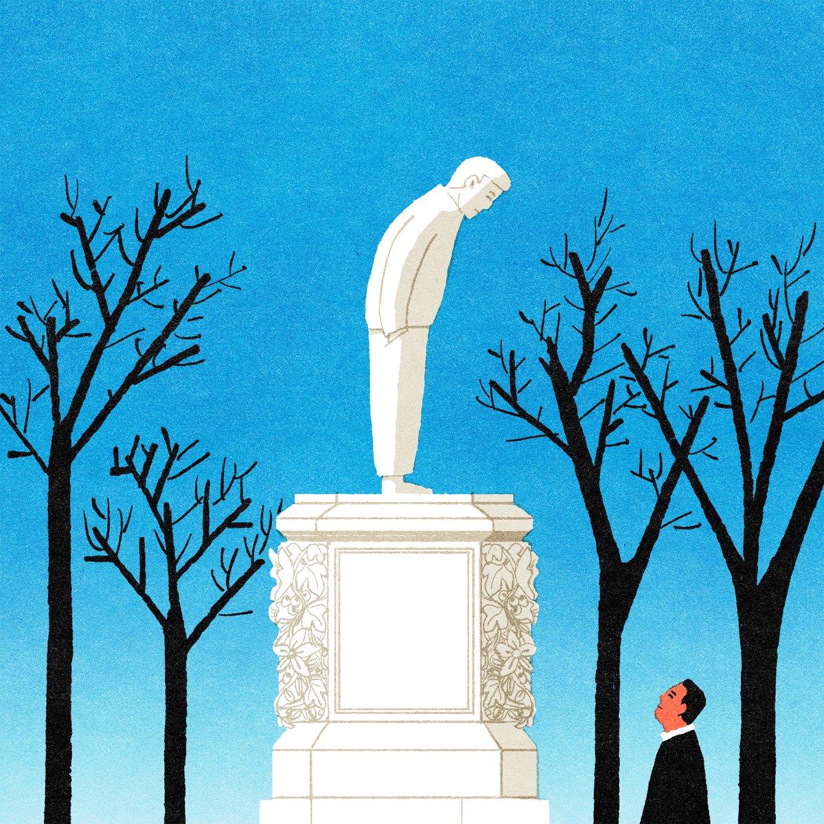 tree statue outdoors blue sky sky tombstone black hair  illustration images