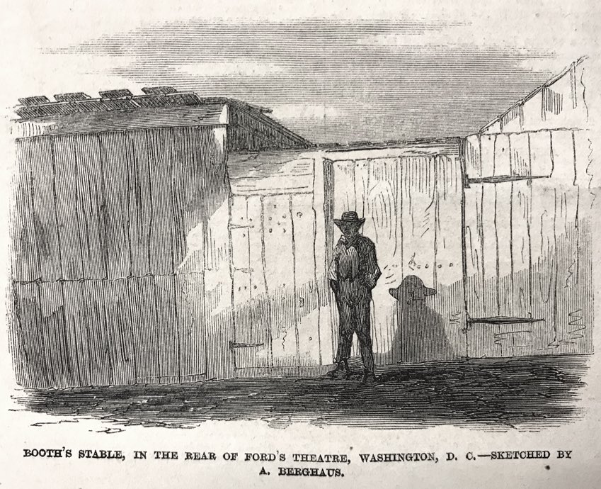 LinConspirators's tweet photo. #OTD May 22, 1865: Prosecution testimony was heard regarding #EdmanSpangler helping to set up a stables for #JohnWilkesBooth behind @fordstheatre. Also, among the visitors to the courtroom today were Gen. George Custer &amp; his wife Elizabeth. https://t.co/Z2TR2wiYEP https://t.co/jb40s9FPZe