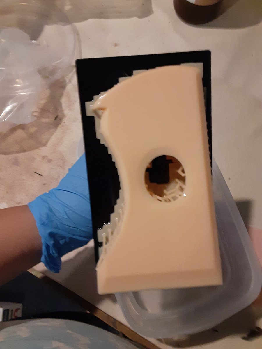 3D_Sparrow_'s tweet photo. Tried printing out a ribs to help shape some cups 
They ended up failing 
I'm not sure if it's because I don't know how to use a rib like this or the rib itself 

Point is 
Revisions need to be made.
Though I settled on a different shape https://t.co/MYGfyPiWDT