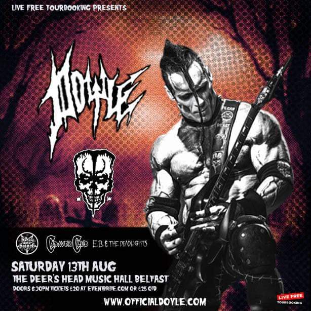 Next show for us is a big one opening for the monster man himself Doyle (of Misfits)

Tickets are available now from the link 
below🖤🩸⚰️

eventbrite.co.uk/e/doyle-ticket…

#EBAndTheDeadlights #Doyle #Metal #Rock #Punk #Goth #Gothic #Horror #Misfits #HorrorPunk #Belfast #NIMusic