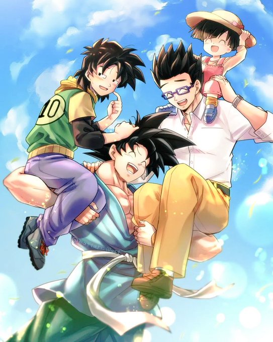 Son Family By: Mattari_illust  Dragon ball super manga, Dragon ball goku,  Anime dragon ball goku