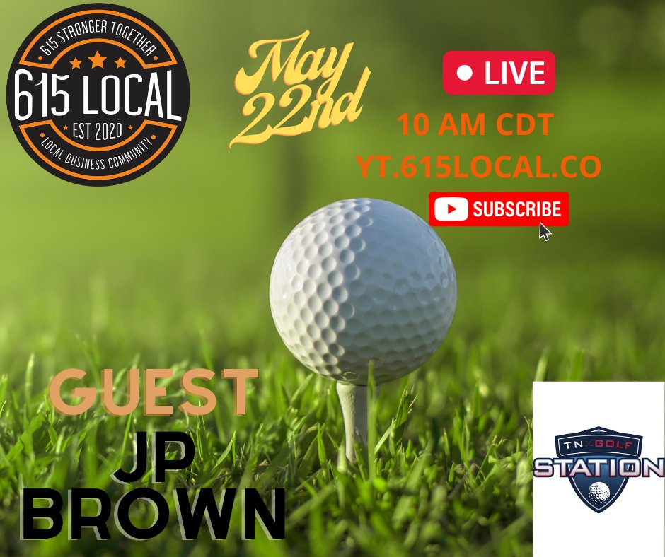 Going LIVE today 10 AM CT with JP Brown from <a href="/TNGolfStation/">TN Golf Station</a>