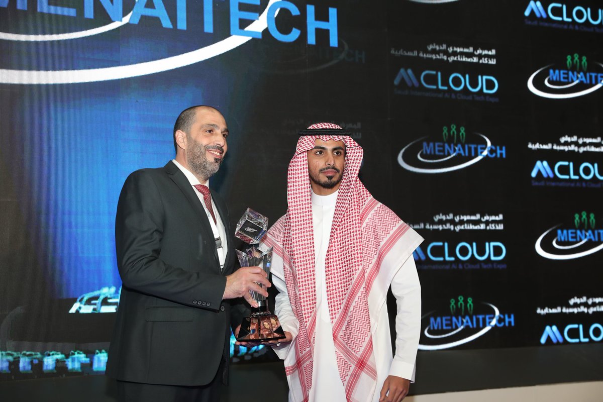 menaitech's tweet photo. من بين أكثر من 450 شركة، نفتخر بالحصول على جائزة "الريادة للذكاء الاصطناعي" للجهات المتقدمة والمتميزة في الذكاء الاصطناعي والحوسبة السحابية خلال مشاركتنا في المعرض والمؤتمر الدولي Ai &amp; Cloud Tech Expo في الرياض
#AICloudExpo2022 https://t.co/K12doEYxs6