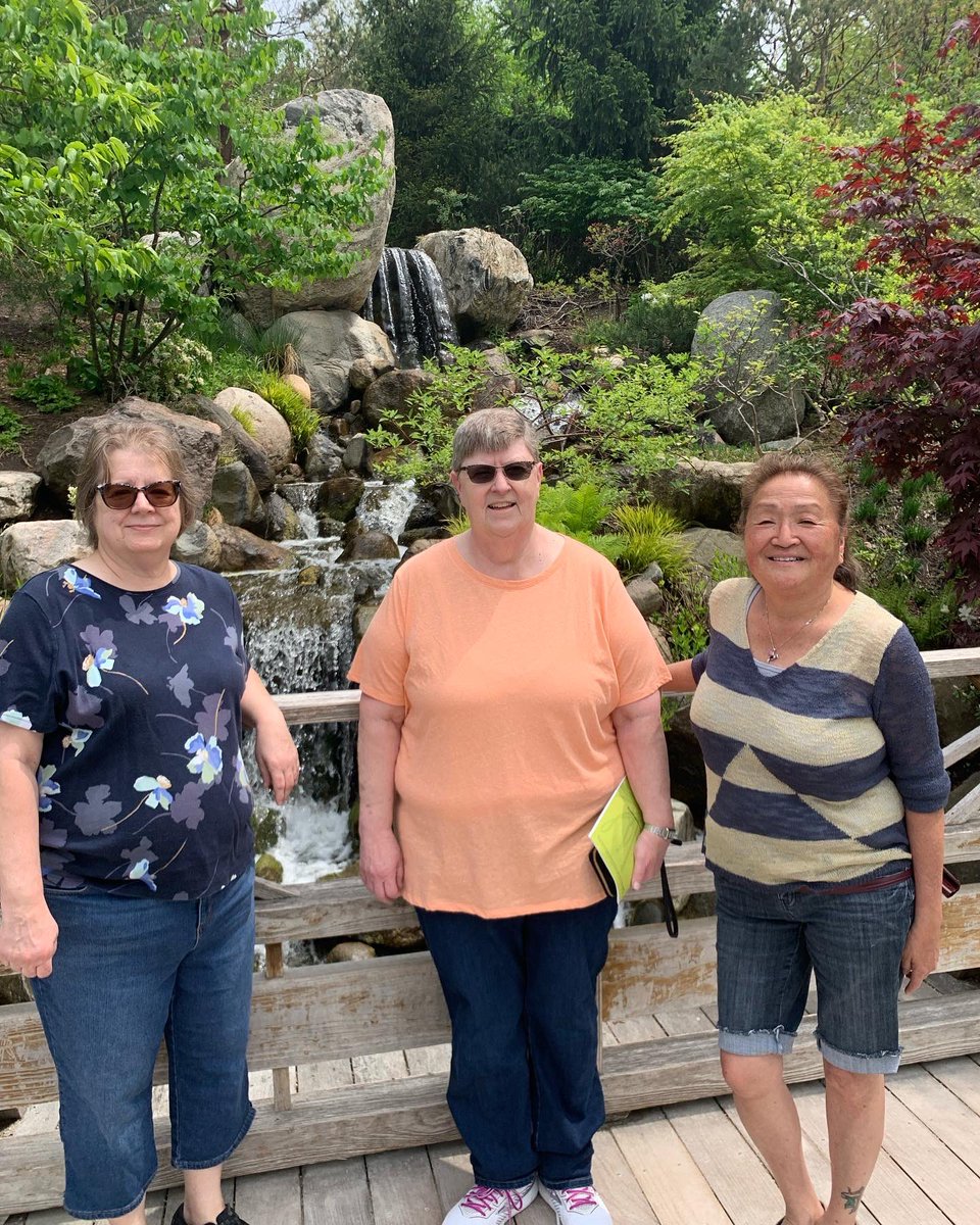 Frederick Meijer Gardens.. Is such a beautiful place and beautiful day for weather. There are so many sections of these gardens, one can’t be a favorite. The tram ride was awesome and foot walk around the Japanese Gardens Friends Kathy and Vicky @MeijerGardens #friends