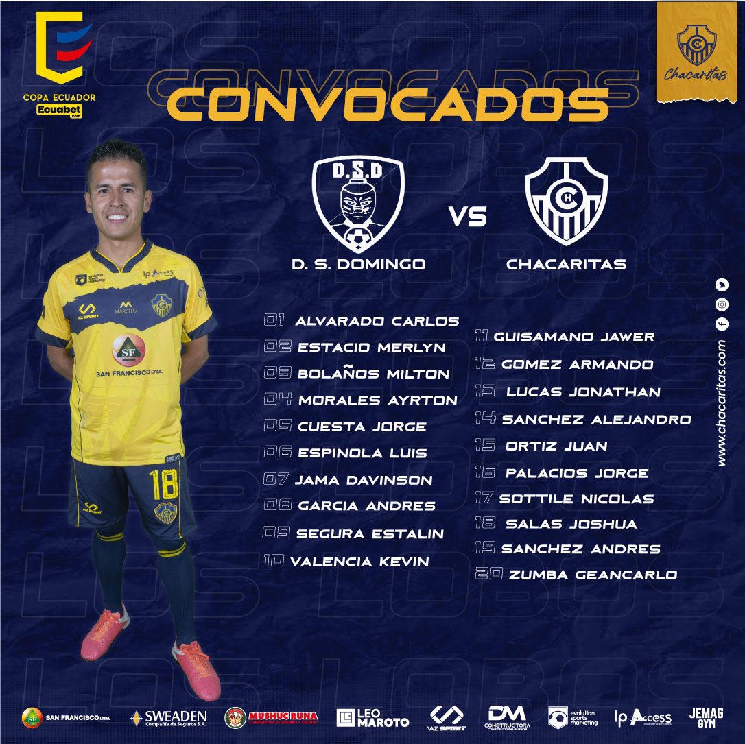 Chacaritas_CP's tweet photo. #Convocados 📋 

Los #Lobos 🐺 citados , para conseguir el pase a 16vos en #STDO🔝🙌. 

#Chacaritas 
#ElEquipodeTodos 
#ÚnicoÍdolodePelileo https://t.co/OwNiDrWXBF