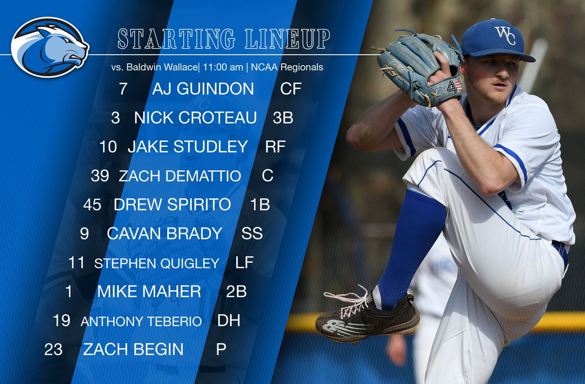 No. 22 Wheaton takes on No. 21 Baldwin Wallace today in the first game of the Regional Championship Day! #LetsGoWheat <a href="/d3baseball/">D3baseball</a>