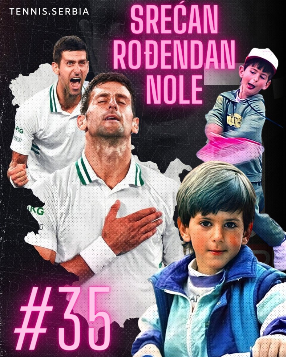 Srećan rođendan, Nole! 🥳❤️🎉🎊🎾

#NovakDjokovic #NoleFam #Djokovic #HappyBirthday #TennisSerbia #Tenis #Srbija #Tennis🇷🇸 <a href="/DjokerNole/">Novak Djokovic</a> #🇷🇸