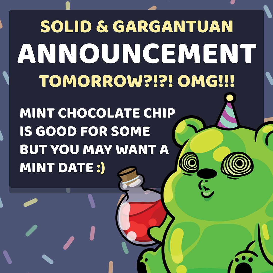 FattiesNFT's tweet photo. #FattieFrens, I wish I knew what’s getting announced tomorrow. It’s on the tip of my tongue. Honestly I’m stumped. 🍪🍦🗓 https://t.co/AqAbrPGbNK