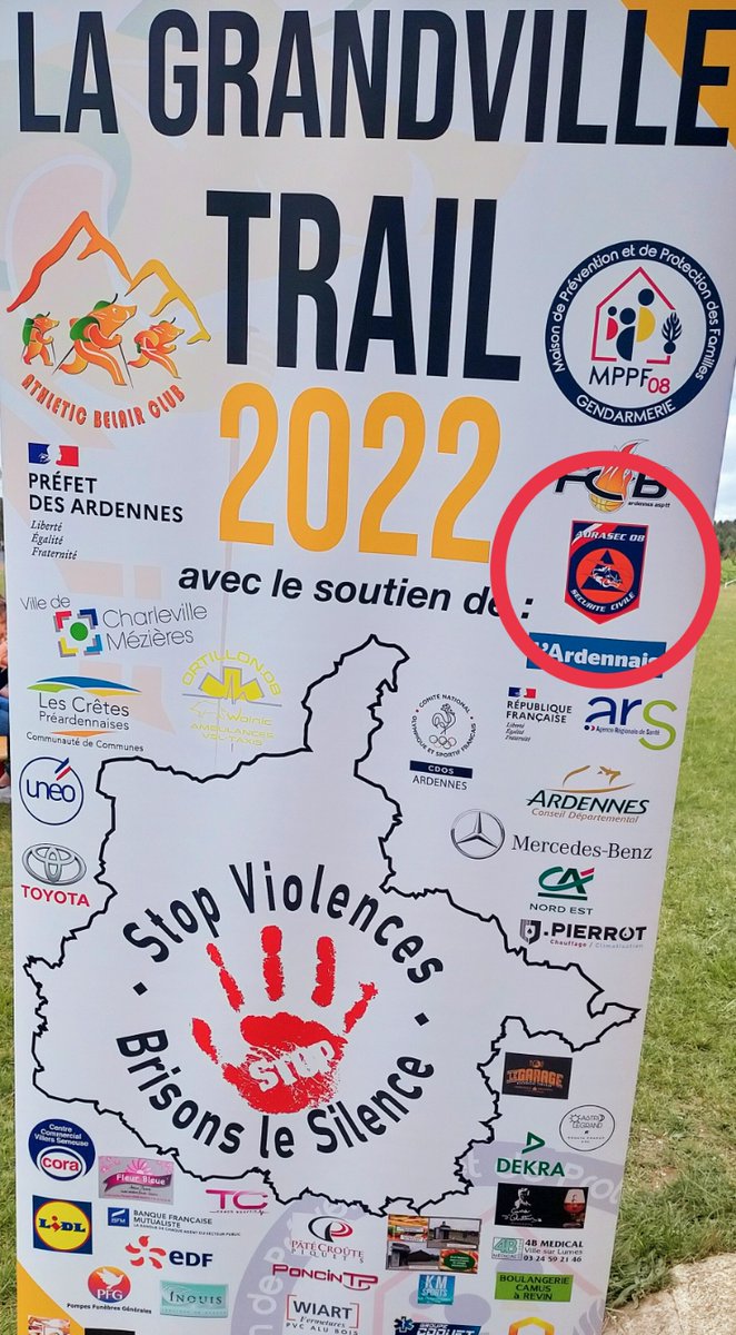 ADRASEC08's tweet photo. #traillagrandville #partenaire Heureux de voir notre logo associé à un bel évènement sportif, qui plus est lorsque celui-ci met à l'honneur une noble cause !
#stopviolenceconjugale #MPPF

@Prefet08 @TrailAMT https://t.co/skK6PGqWch