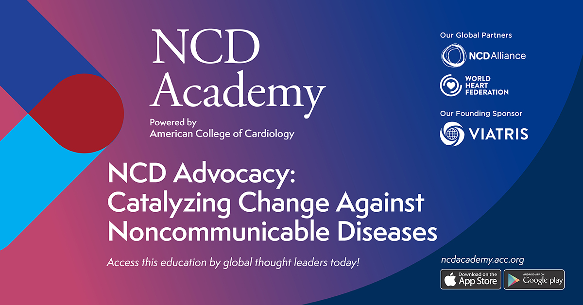 American College of Cardiology (@accintouch) on Twitter photo #NCDAcademy's 🆕 NCD Advocacy: Catalyzing Change Against #NCDs course 🔍 on #advocacy & the role it plays in ⬆️ awareness of the impact that NCDs have on an individual's quality of life & their surrounding community. 👉 bit.ly/3IFiyPr #WorldHeartSummit <a href="/worldheartfed/">World Heart Federation</a> #NCDAcademy's 🆕 NCD Advocacy: Catalyzing Change Against #NCDs course 🔍 on #advocacy & the role it plays in ⬆️ awareness of the impact that NCDs have on an individual's quality of life & their surrounding community. 👉 bit.ly/3IFiyPr #WorldHeartSummit <a href="/worldheartfed/">World Heart Federation</a>