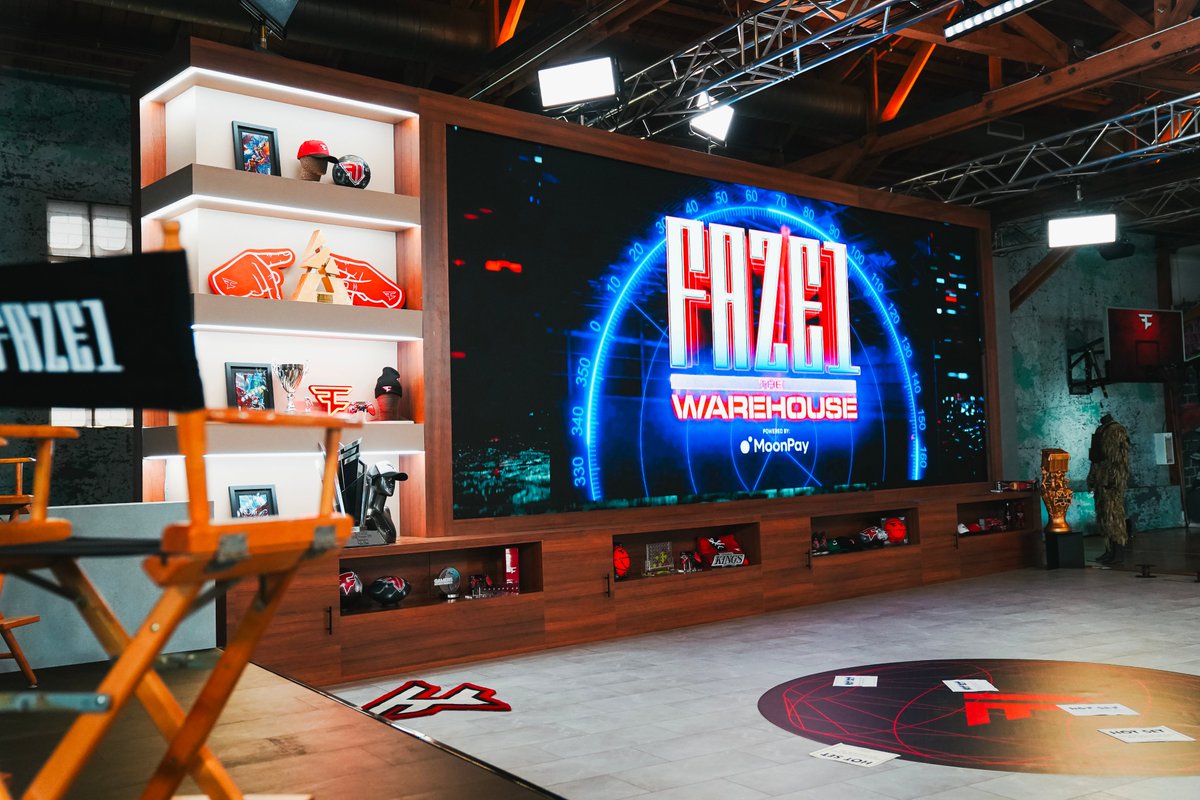 FaZeClan's tweet photo. Today, we return to The Warehouse.
In 5 days, we'll see who becomes the next FaZe member and takes home $1,000,000 in crypto from @moonpay.
See you at 2pm Pacific. #FAZE1 https://t.co/OzKHketFRN