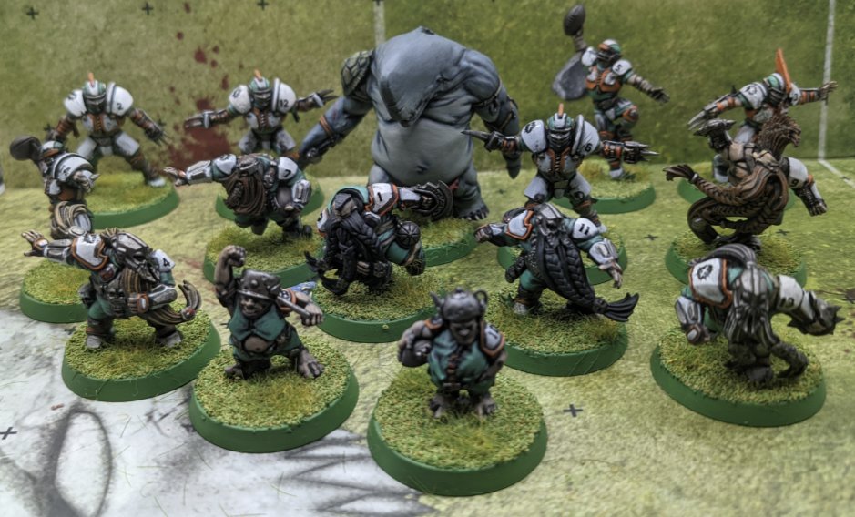 Old World Alliance team, The Dolphinately Maybes featuring Wonder Whale. <a href="/pungaminiatures/">Punga Miniatures</a> fantastic sculpt!! Let's hope she does well on the pitch #BloodBowl