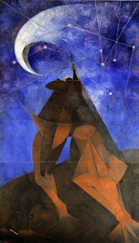 fdelatg's tweet photo. Rufino Tamayo -mexicano universal- visitó el Museum of Fine Arts (hoy @DallasMuseumArt) en 1952. En 1953 fue comisionado para crear un “mural portátil” para la Feria de Texas (@StateFairOfTX). “El Hombre” es el gran (5m x 3m) protagonista actual del atrio del Museo. #FelizDomingo https://t.co/8iLqrCr3pt