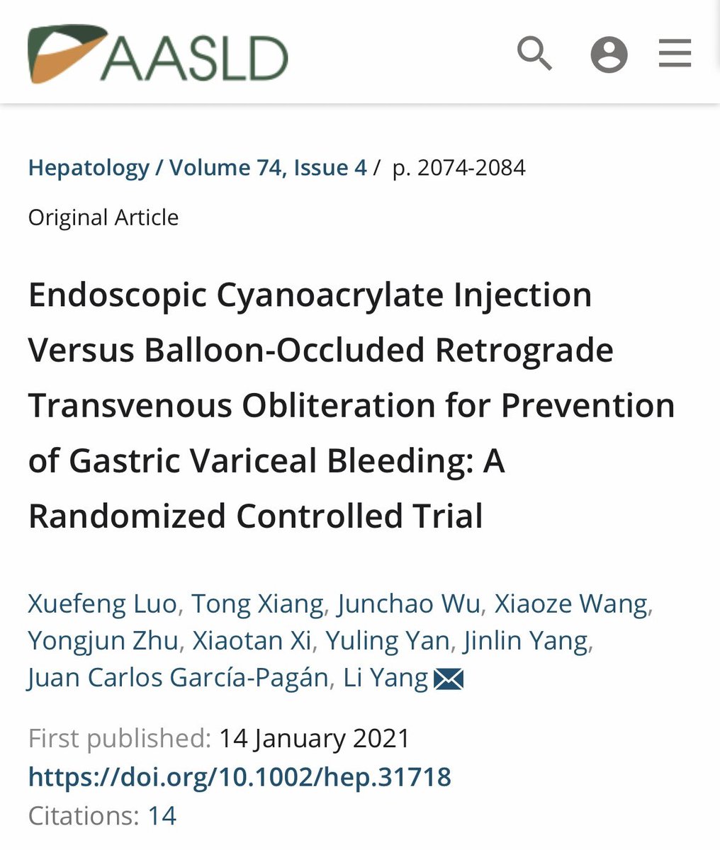 BRTO crushes it!! It was a privilege this week to update GI colleagues at @AASLDtweets and AGA’s #DDW2022 on the latest data including X Luo et al’s 2021 RCT supporting BRTO over endoscopic sclerotherapy. Make sure to share with hepatology #irad #GI @angiowoman @TheRealDoctorOs