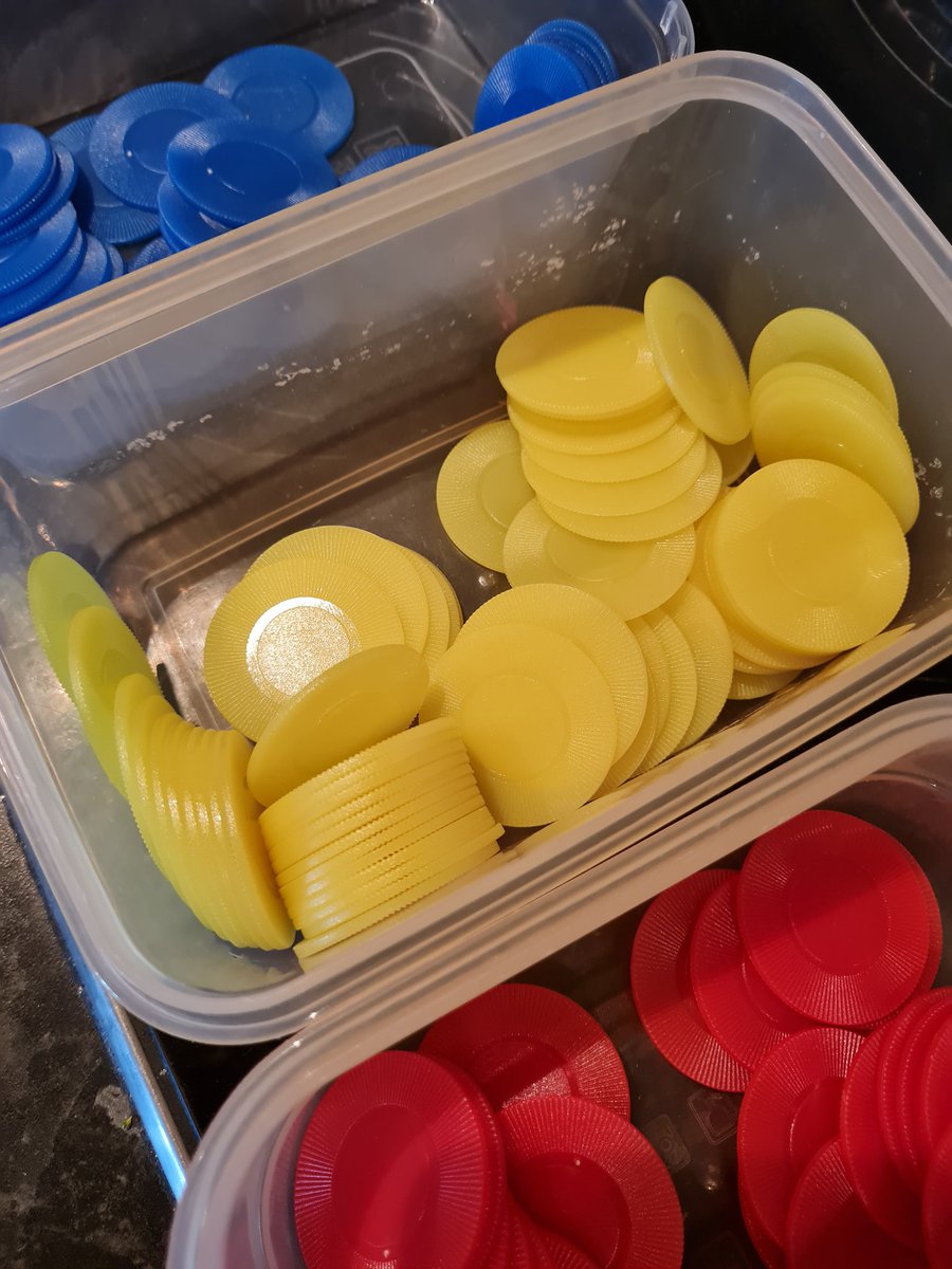 5 days 'til our Fete! 
Today's jobs include sorting tokens into £5 and £10 bags and organising floats. 
As well as paying by cash, you'll also be able to pay by card on our BBQ &amp; inflatables and purchase tokens to pay on our other stalls. 
#feteprep #busyweekend #howedellfete2022