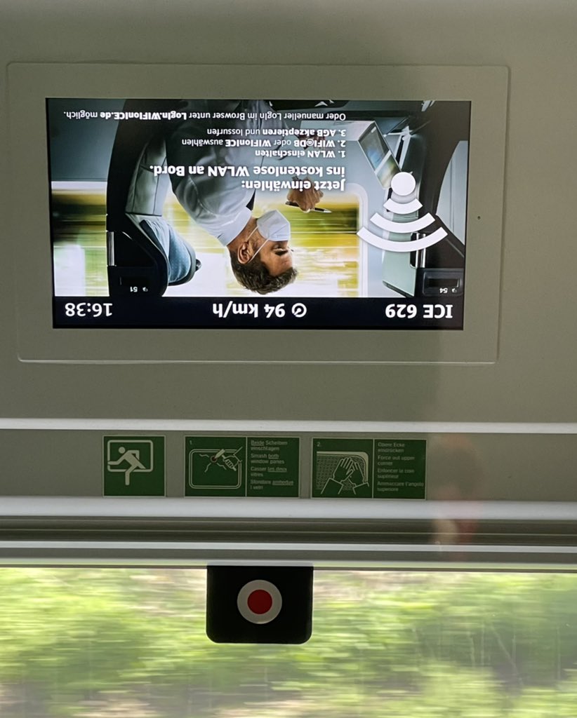 VolkerLopp's tweet photo. @DB_Bahn Im ICE629 stimmt die #Wagenreihung nur zu 50%: geschenkt; zahlreiche #WCdefekt: geschenkt; Reservierungsanzeigen zeigen Unsinn: geschenkt; aber Displays falsch programmiert: #unfassbar https://t.co/NE8Wd2KqaM