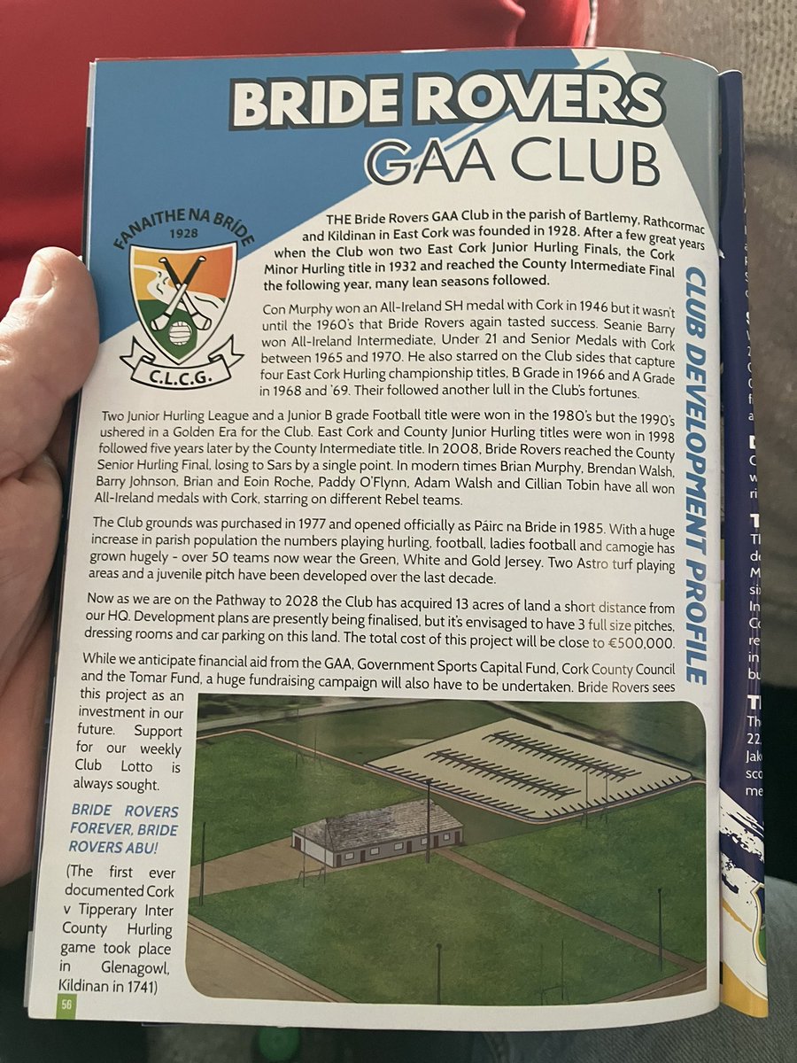LiamBarry17's tweet photo. @BrideRoversGAA @RoversGAA profile in todays match programme #futurerovers https://t.co/7X2KBSGWu1