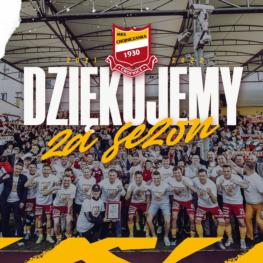 ChojniczankaMKS's tweet photo. 7️⃣ 3⃣ punkty, 2⃣ 3⃣ zwycięstwa, 1️⃣ 0️⃣ punktów przewagi nad trzecim w tabeli Ruchem. Takich awansów nie robi się przypadkowo. 

Dziękujemy za wsparcie przez cały sezon i do zobaczenia na stadionie w rundzie jesiennej, już na meczach Fortuna 1 Ligi! 💛🤍❤️ https://t.co/bPEAfWG12p