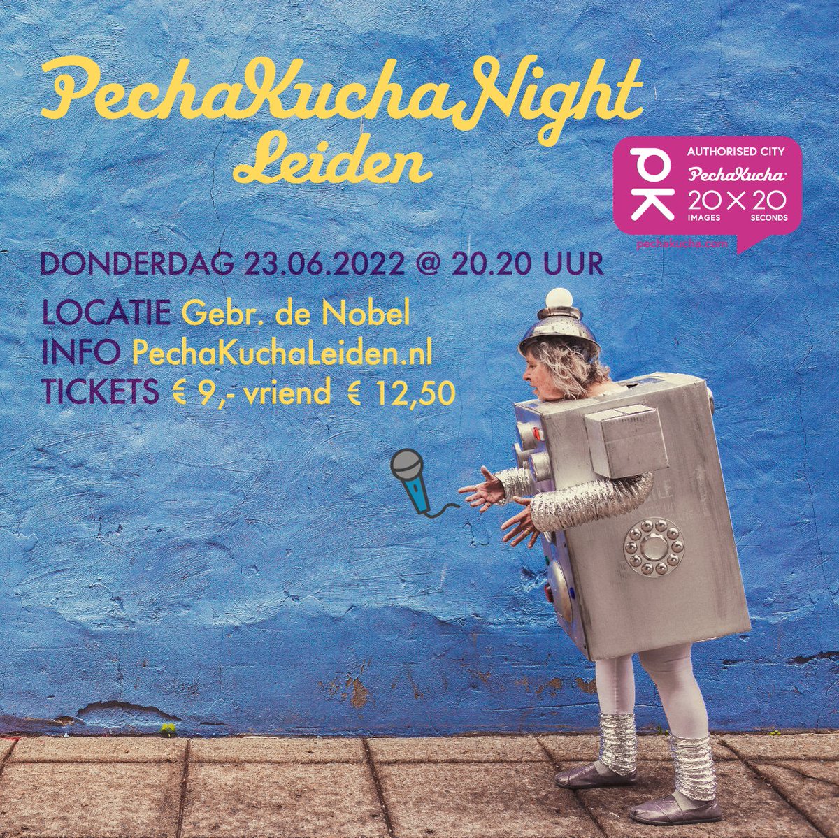 We zijn weer terug en hoe! Op donderdag 23 juni met #31 in @gebr_nobel. Zin in en kaarten zijn al te koop bit.ly/PKNL-31  #pechakucha #leiden #gebrdenobel #pechakuchaleiden #pechakuchanightleiden. Binnenkort meer over onze sprekers.