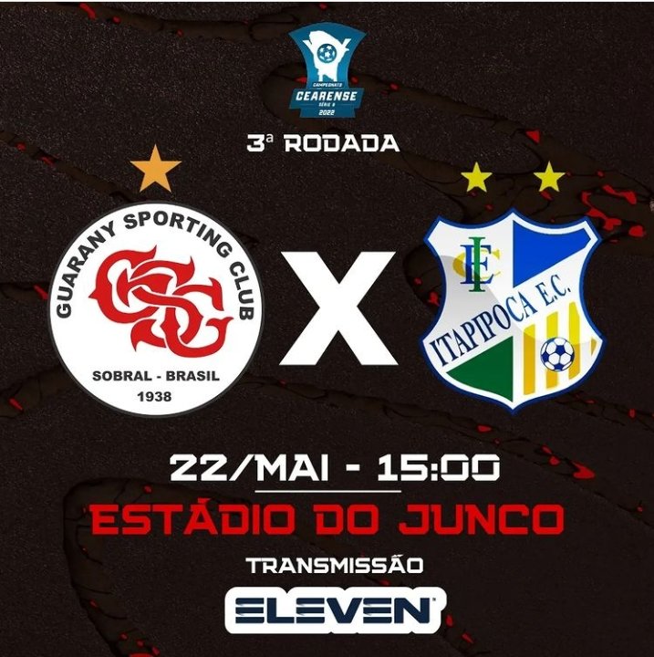 HOJE TEM GUARANY!!! 🔴⚫🏹🔥