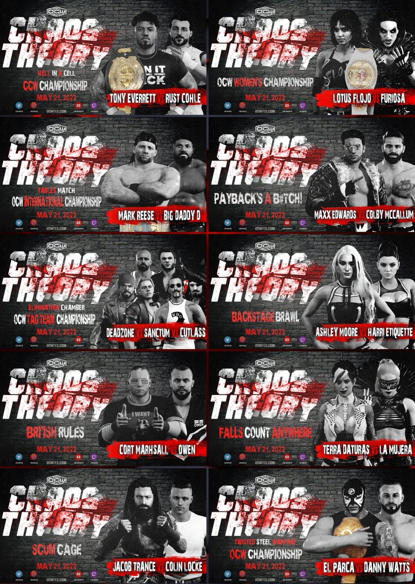 ocwfed's tweet photo. OCWFED: Chaos Theory 2022 
https://t.co/LVsKXMQaZX
https://t.co/LVsKXMQaZX

Web Show is up! All Videos, TEXT/Video RPS/Matches
Enjoy!

#ocwfed #WWE2k22 #SundayMorning https://t.co/RE3BseA4hi